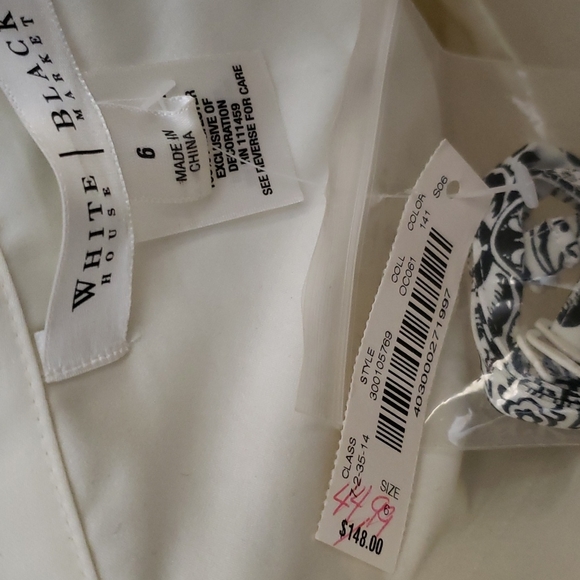 WHBM Black White Knee Length Size 6 Dress - Picture 7 of 7